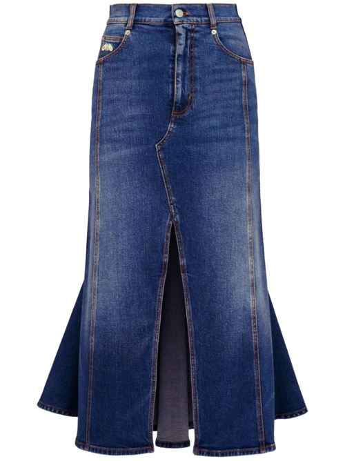 Gonna in denim da donna. Alexander McQueen | 780574QMACL4109